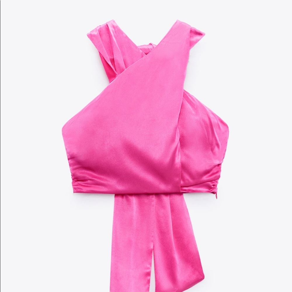 Zara Pink Crop Top NWT